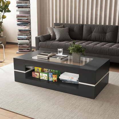 Modern Stylish Coffee Table with Glass Top