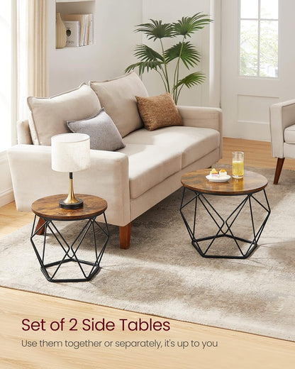 VASAGLE Small Coffee Table Set of 2