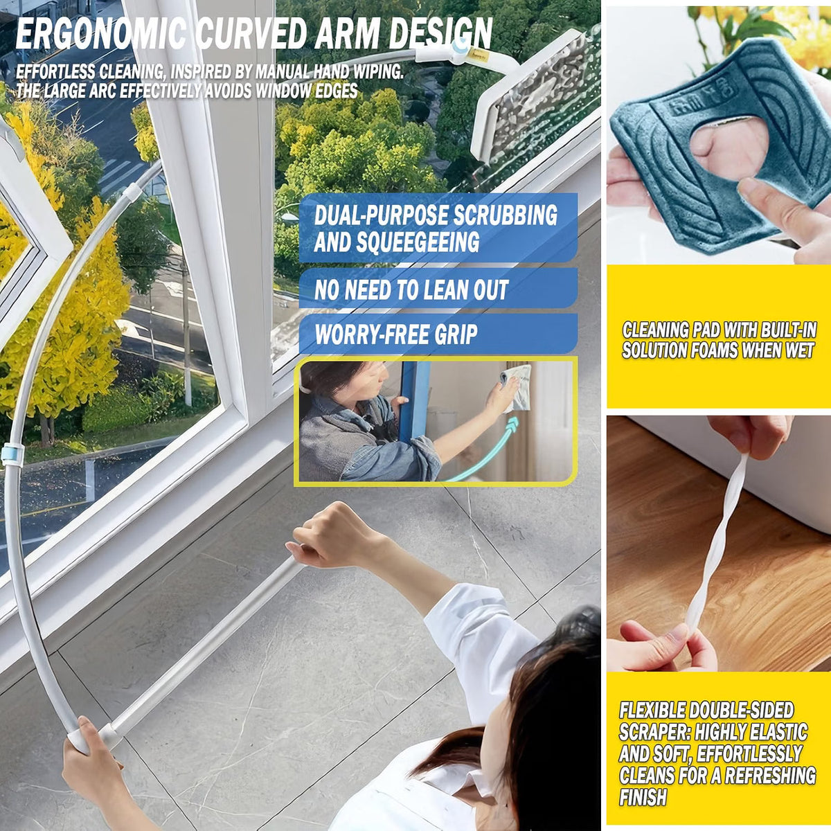 2-in-1 High Rise Window Cleaning Tool