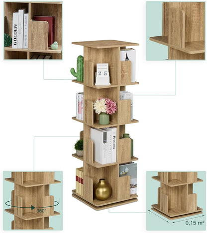 Relaxdays Rotating Bookcase