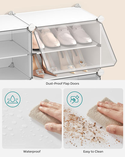 SONGMICS Interlocking Shoe Rack LPC032W01