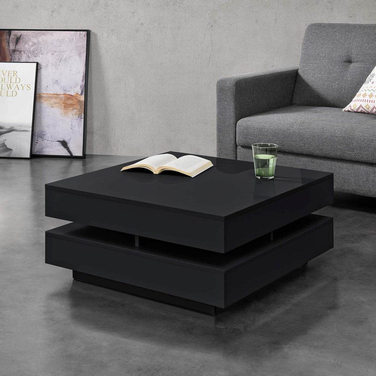 Coffee table with storage compartments