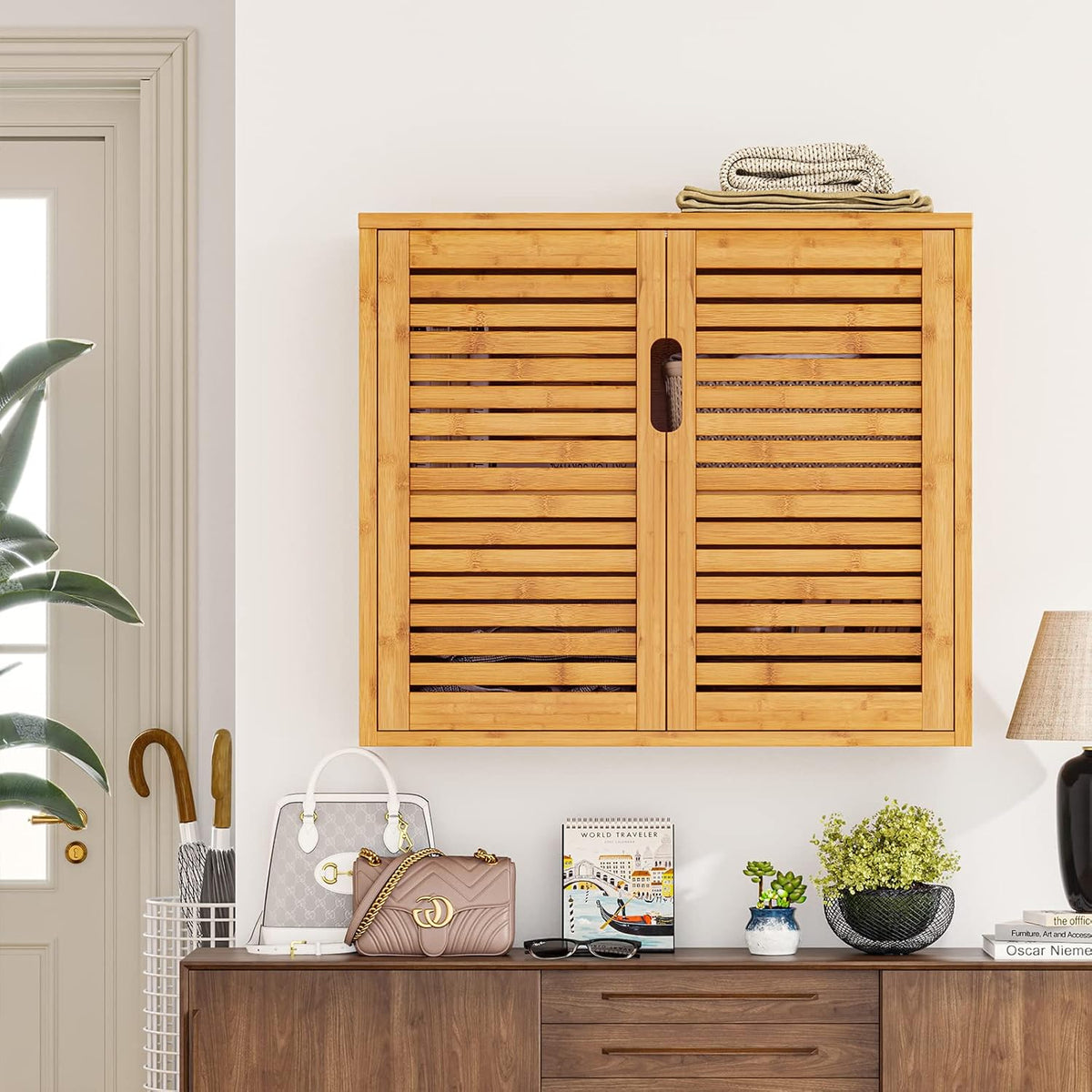 Bamboo Wall Cabinet