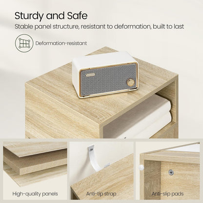 EUGAD Set of 2 Narrow Bedside Tables