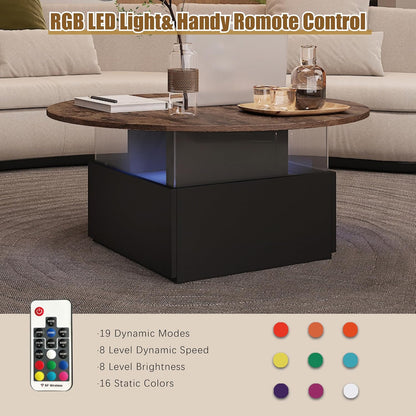 LED Modern Living Room Table with Storage