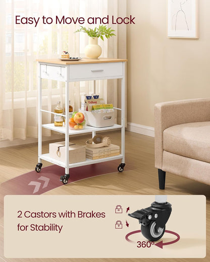 VASAGLE Mobile Kitchen Island on Wheels