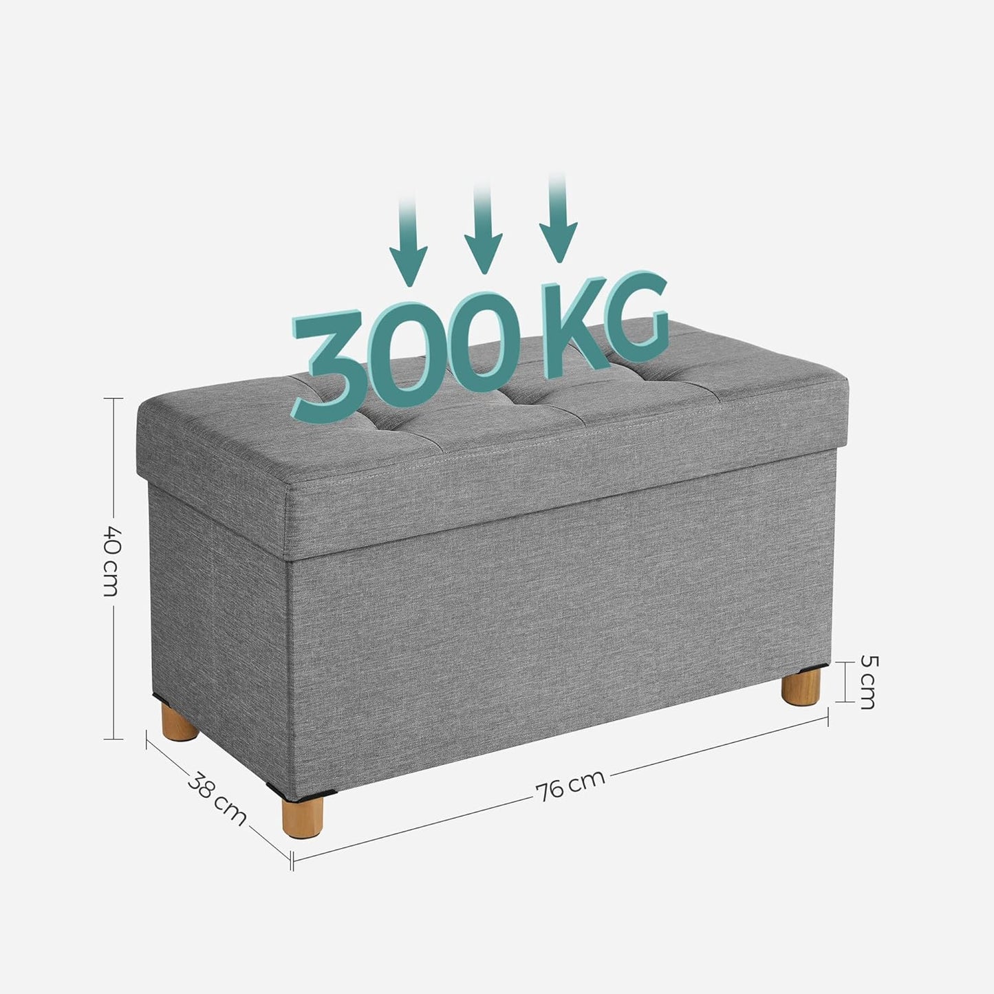 SONGMICS Storage Bench LSF16GYX
