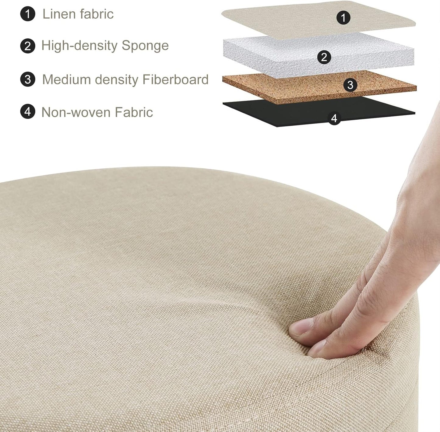 WOLTU Storage Ottoman Chair Stool (SH08CM_1)