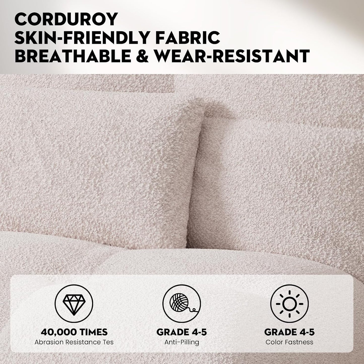 COMHOMA  Futon Sofa Bed Sherpa with Adjustable Backrest (EU-B001-WB-NEW)