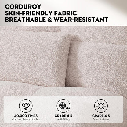 COMHOMA  Futon Sofa Bed Sherpa with Adjustable Backrest (EU-B001-WB-NEW)