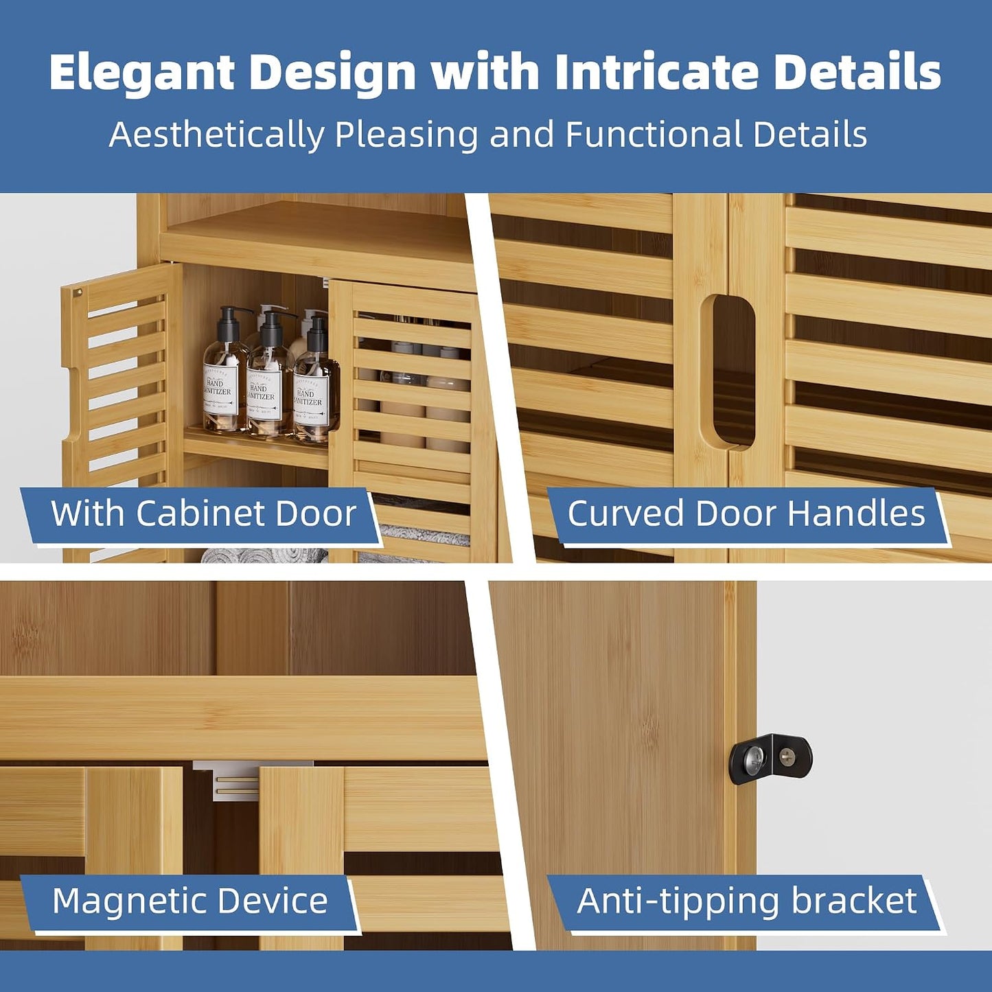 Bamboo Bathroom Storage Cabinet