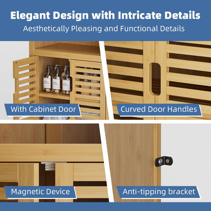 Bamboo Bathroom Storage Cabinet