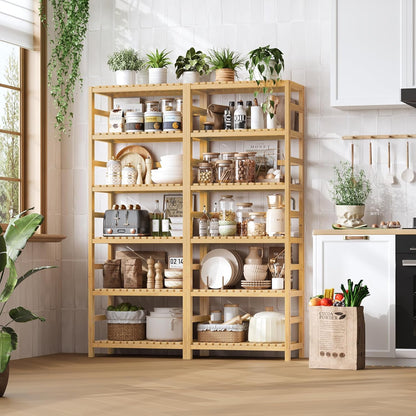 6-Tier Bamboo Shelf