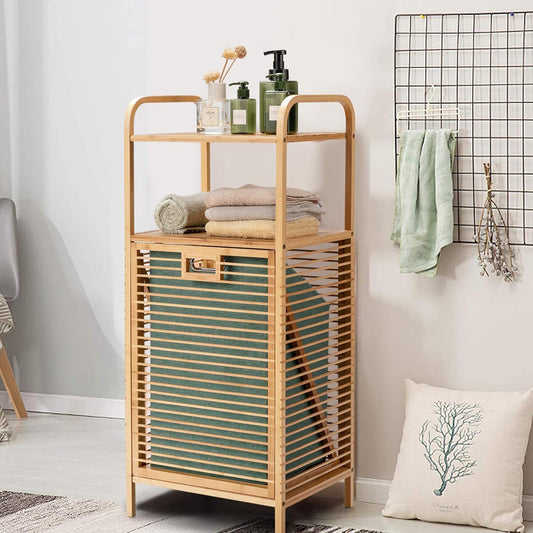 Costway Tilt Out Bamboo Shelf