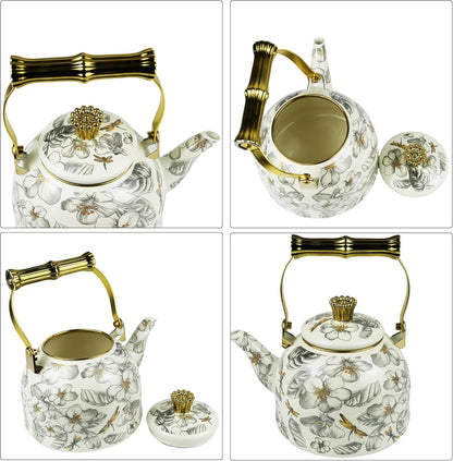 Vintage Enamel Tea Kettle