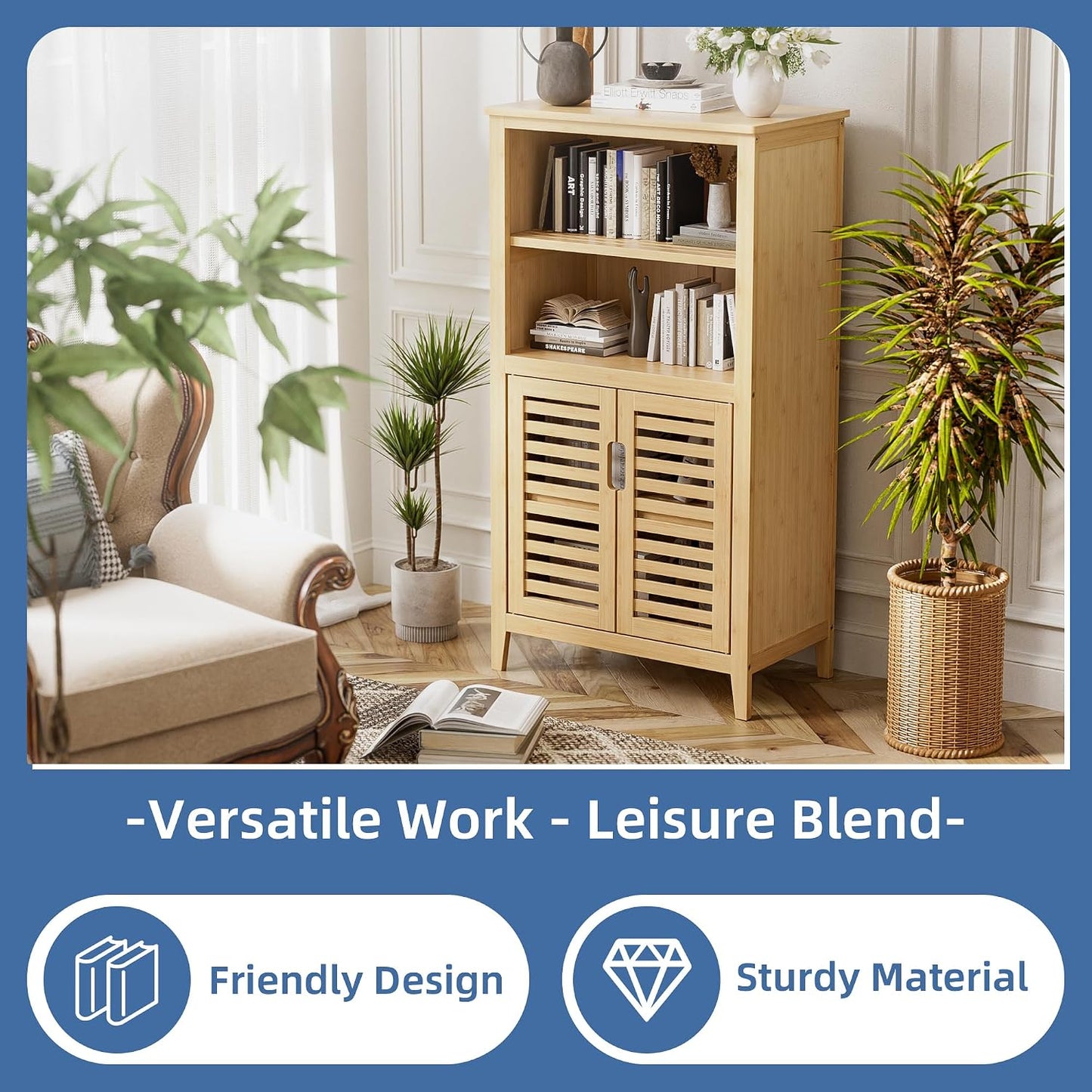 Bamboo Bathroom Storage Cabinet