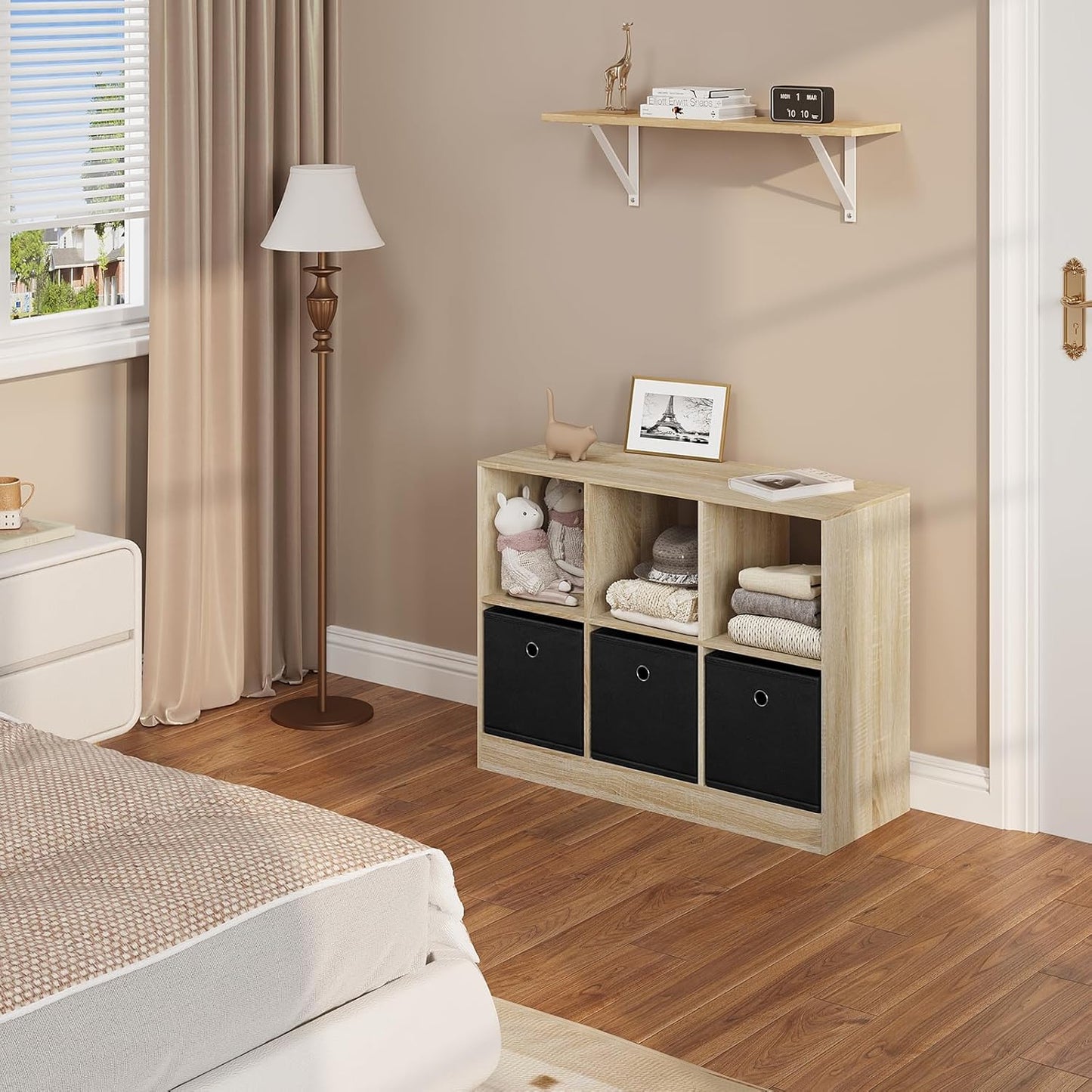 WOLTU Bookcase with 6 Cubes (SK033HEI)