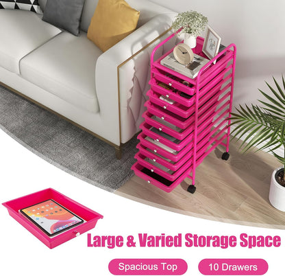 Storage Trolley with 10 Drawers