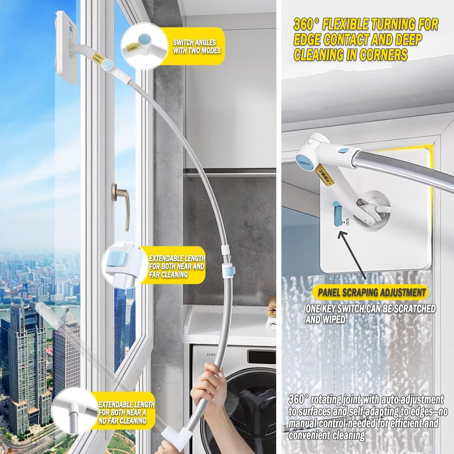 2-in-1 High Rise Window Cleaning Tool
