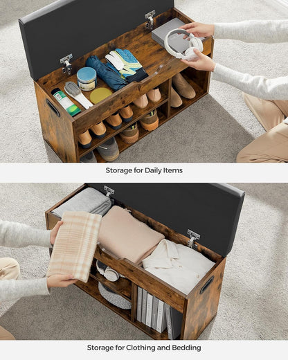 VASAGLE Shoe Bench with Cushion LHS30BX