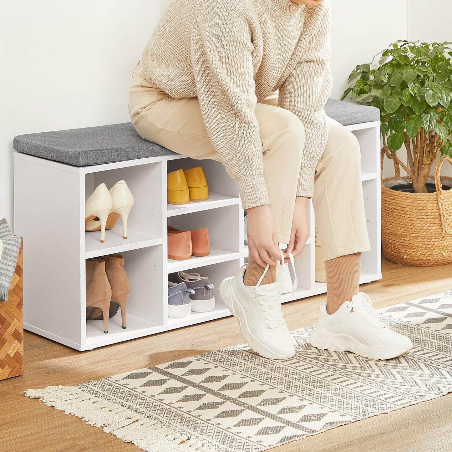 VASAGLE Shoe Bench LHS010W01