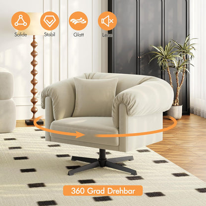 Yaheetech Armchair 360° Rotatable Lounge Chair