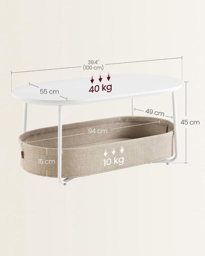 Furnstar oval coffee table LCT222W10