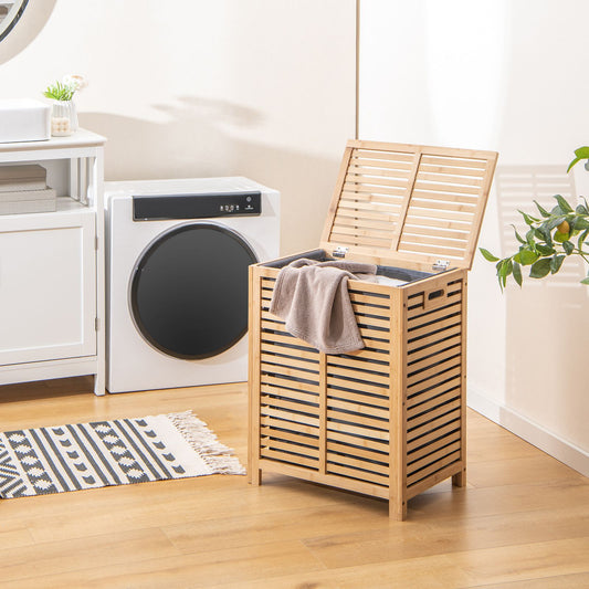 Costway Natural Bamboo Laundry Hamper