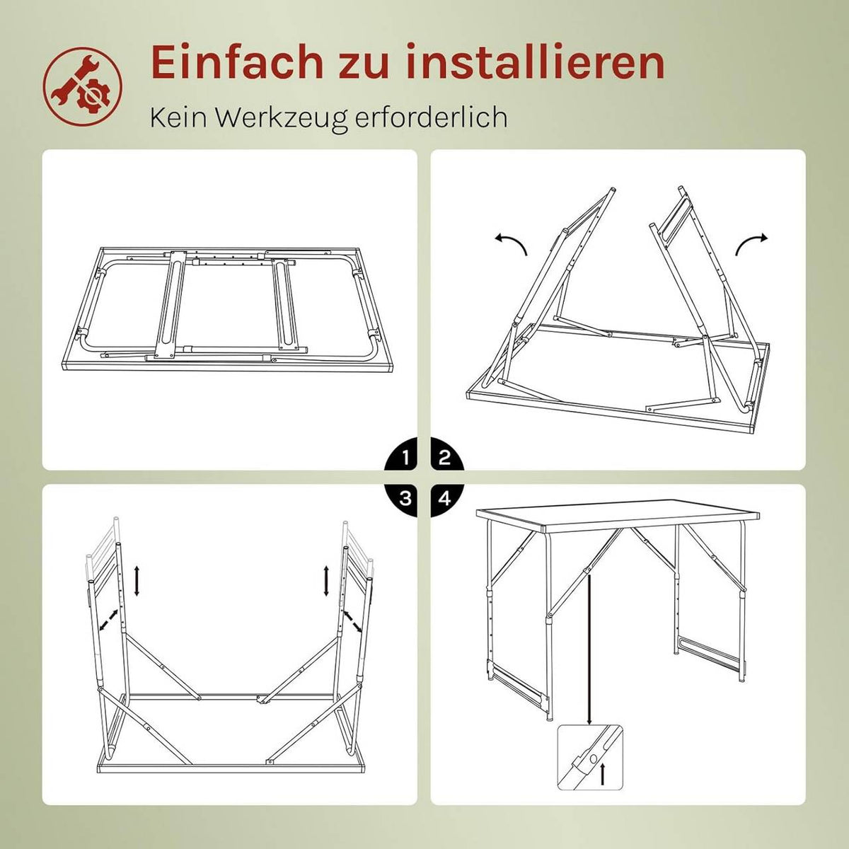 WOLTU Portable Folding Camping Table (CPT8121SZ)