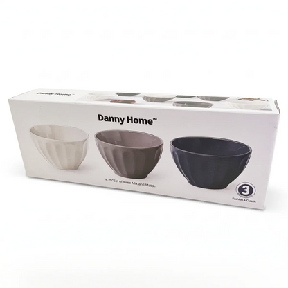 Danny Home 3-pcs Mixed color Dessert Bowl