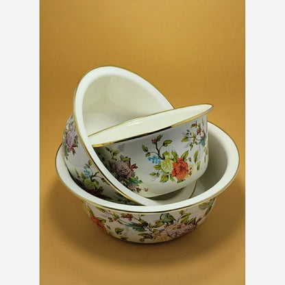 Floral Enamel Bowl