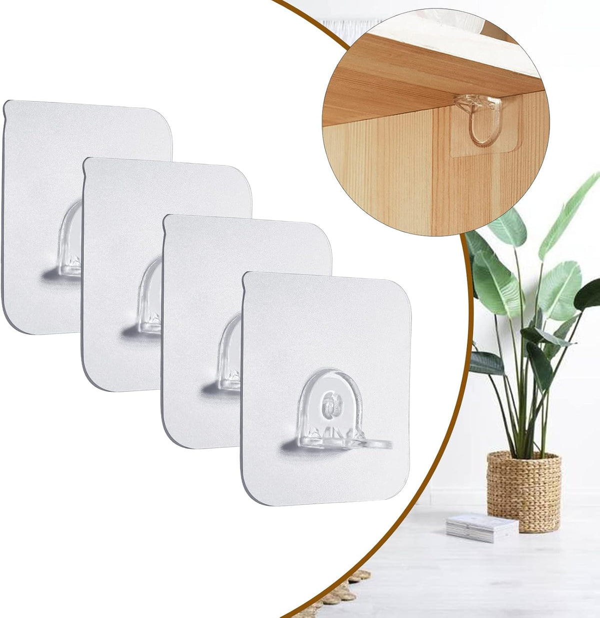 set of 4 Adhesive Shelf Brackets