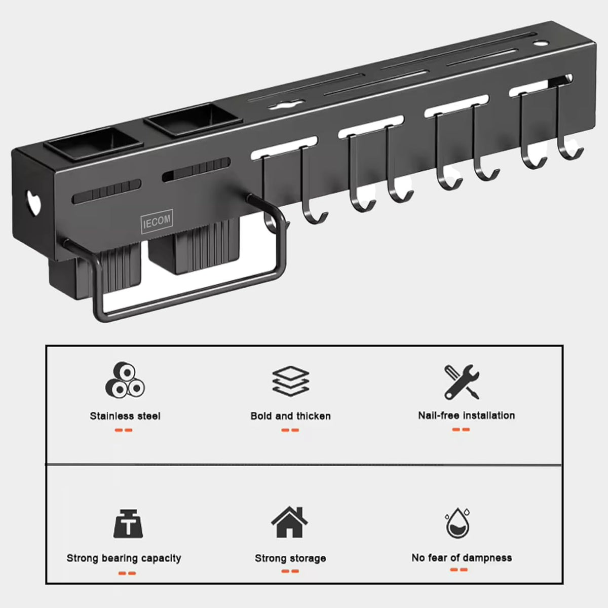 Wall Mount Kitchen Hanging Rack