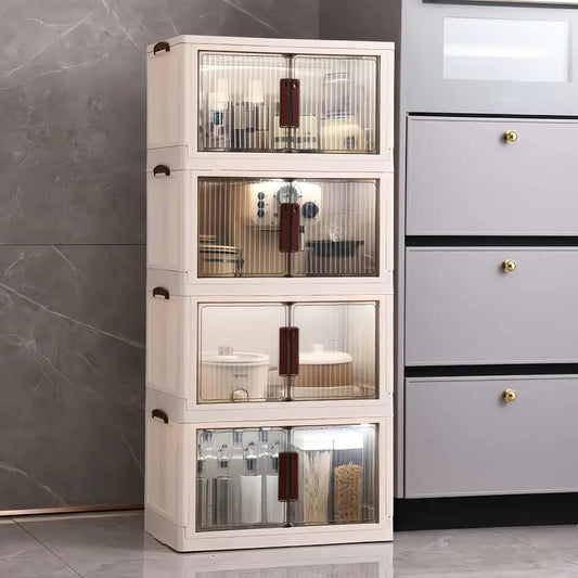 Foldable Plastic Storage Container Cabinet