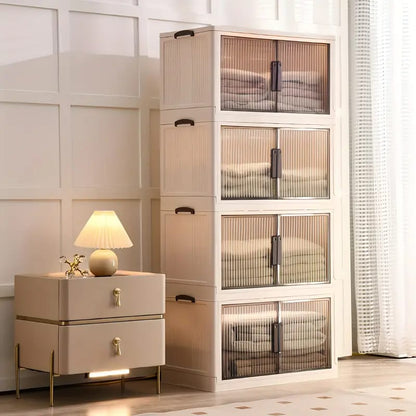 Foldable Plastic Storage Container Cabinet