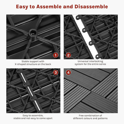 Set Of 11 WPC Composite Decking Boards