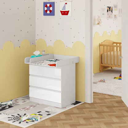 WOLTU Changing Table, Chest of 3 Drawers WT004