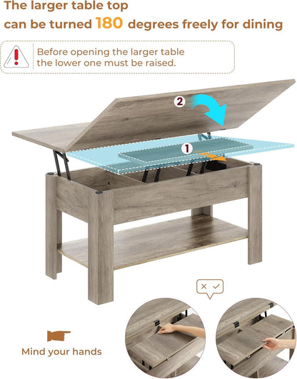 KIMENICH 3-in-1 Lift Top Coffee Table