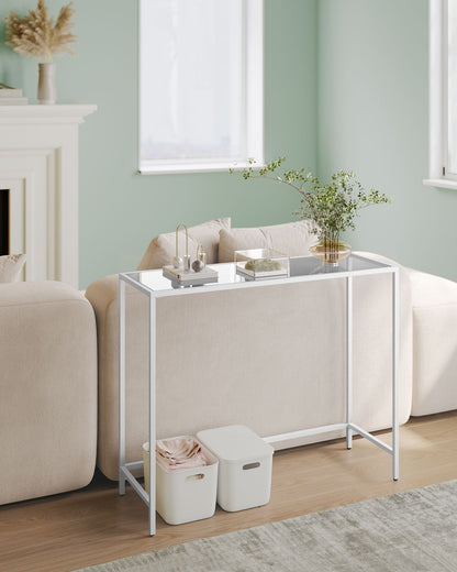 VASAGLE Console table tempered glass table top LGT026W01