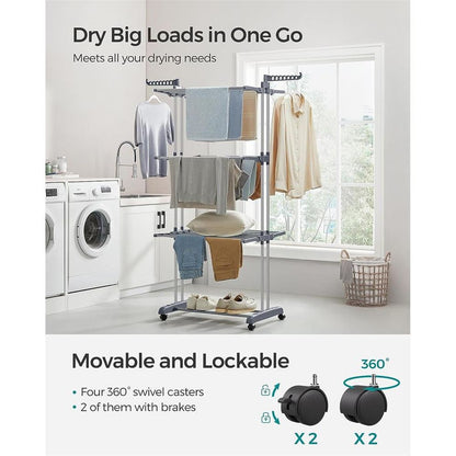 SONGMICS 4-Tier Clothes Drying Rack Stand ULLR701G01