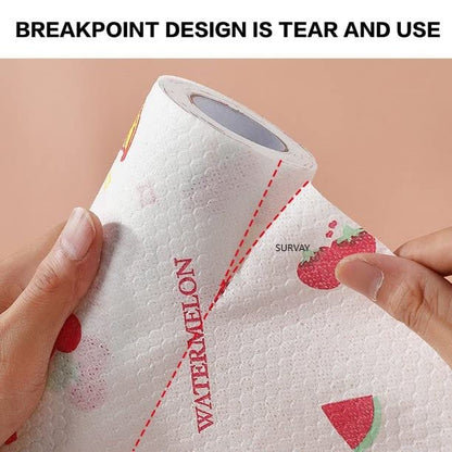 50 Sheets Roll Reusable Oil-absorbing Lazy Rag