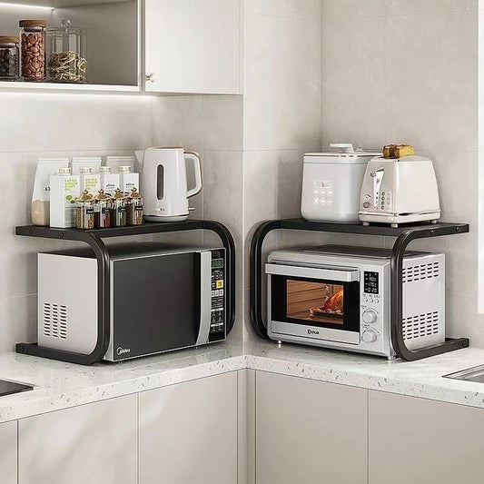 Double-Layer Microwave Oven Rack Organizer