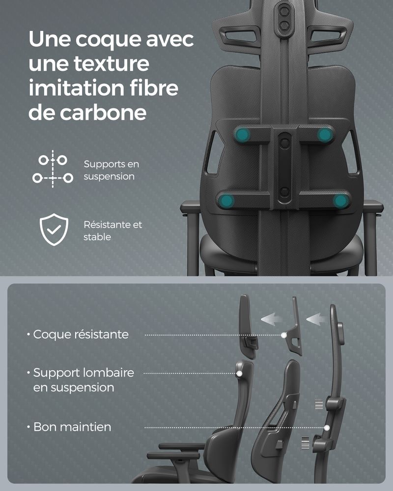 SONGMICS Adjustable Gaming Chair