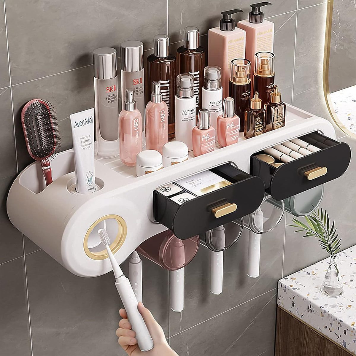 wall-mounted automatic toothpaste dispenser