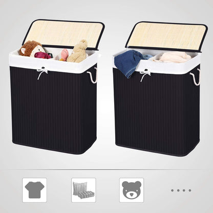 SONGMICS Bamboo Laundry Basket