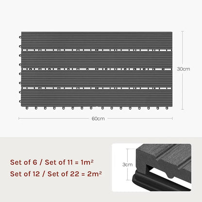 Set Of 11 WPC Composite Decking Boards