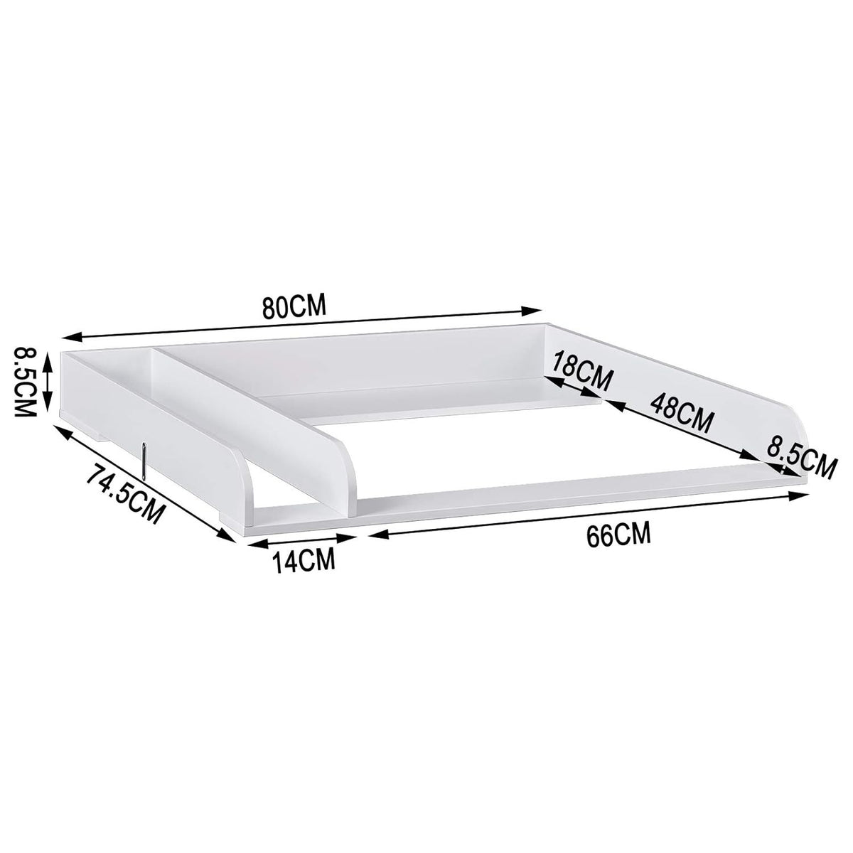 WOLTU Changing Table with 3 Drawers WT003