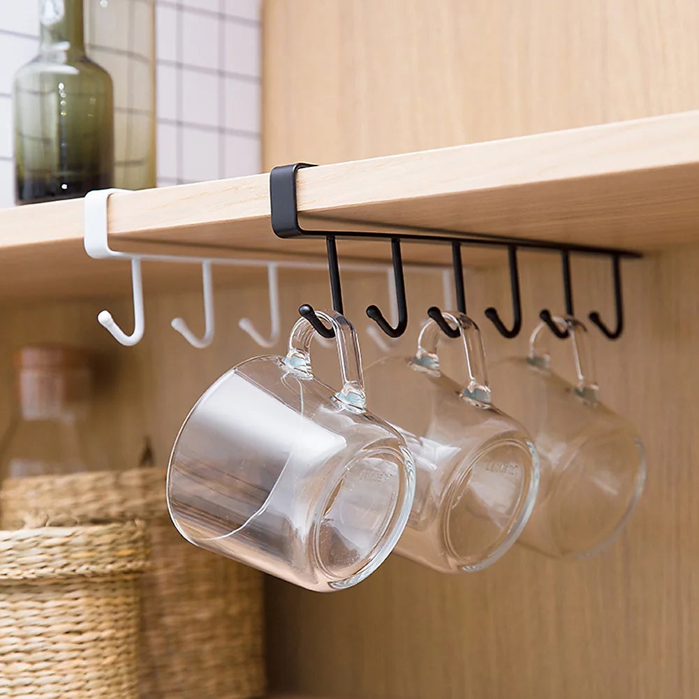 Metal 6 Hook Rail
