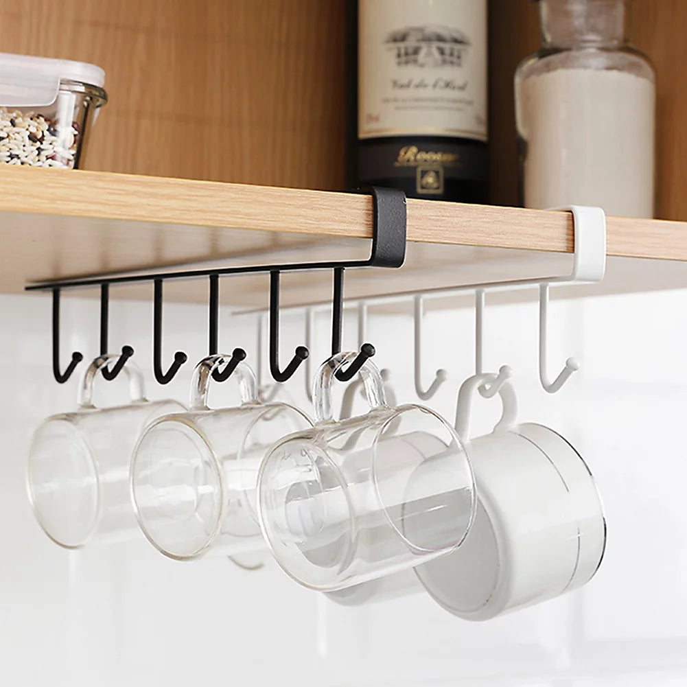 Metal 6 Hook Rail