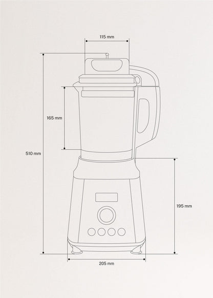 CREATE CHEF VACUUM Jug-heating blender with vacuum function